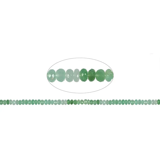 Strang Button, Chrysopras, facettiert, 06mm, Unikat Nr. 00 | Marco Schreier