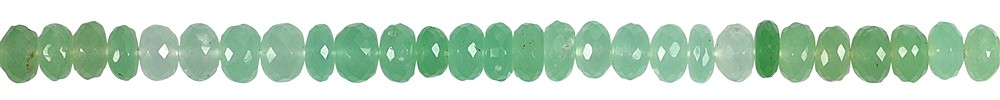 Button strand, Chrysoprase, faceted, 06mm, unique piece no. 03 | Marco Schreier
