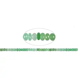 140520390003 Button strand, Chrysoprase, faceted, 06mm, unique piece no. 03 | Marco Schreier
