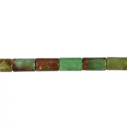 140520404320 Cylinder strand, Chrysoprase in matrix, 15 x 09mm (39cm) | Marco Schreier