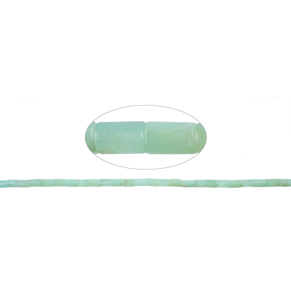 Cylinder strand, Chrysoprase, 05-06 x 04mm | wholesaler gems & healing stones