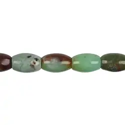 140520508120 Strand of spindle/barrel, Chrysoprase in matrix, 18 x 12mm (39cm) | Marco Schreier