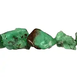 140520606422 Strand of nuggets, Chrysoprase A, rough polished, 15-30 x 14-20mm | Marco Schreier
