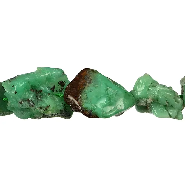Filone di pepite, Crisoprasio A, lucidato grezzo, 15-30 x 14-20 mm | Marco Schreier