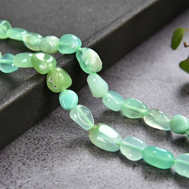 Rang de collier Pierres roulées/éclats, Chrysoprase, 05-12 x 03-05mm (39cm) | Marco Schreier