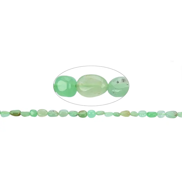 Rang de collier Pierres roulées/éclats, Chrysoprase, 05-12 x 03-05mm (39cm) | Marco Schreier