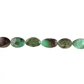 strand freeform flat, Chrysoprase, 30-35 - 18-20mm | Marco Schreier