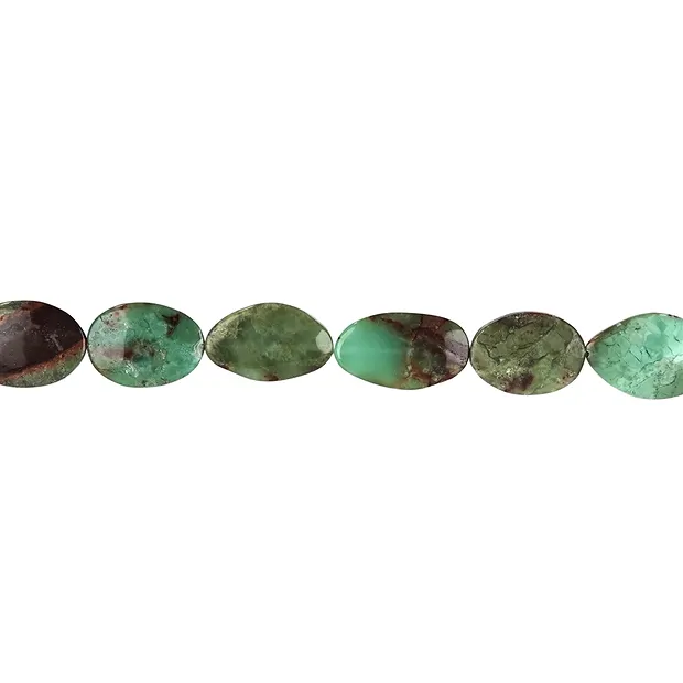 strand freeform flat, Chrysoprase, 30-35 - 18-20mm | Marco Schreier
