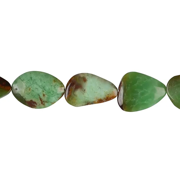Rang de colliers Freeform plat, Chrysoprase, 30-45 x 20-25mm | Marco Schreier