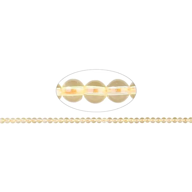 Rang de collier boules, citrine AA (chauffée), 04mm | Marco Schreier