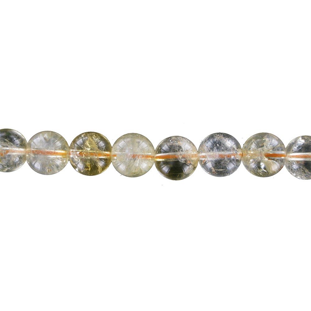 String Beads, Citrine (heated), 12mm | wholesaler gems, healing stones & jewelry