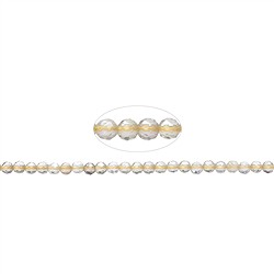 140530103620 String Beads, Citrine (heated), faceted, 03mm (39cm) | Marco Schreier