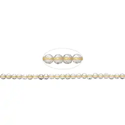 140530103620 Rang de collier boules, citrine (chauffée), à facettes, 03mm (39cm) | Marco Schreier