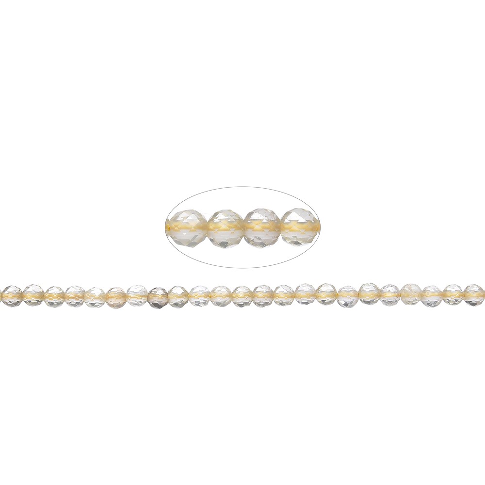 Strang Kugeln, Citrin (gebr.), facettiert, 03mm (39cm) | Marco Schreier