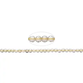 Rang de collier boules, citrine (chauffée), à facettes, 03mm (39cm) | Marco Schreier