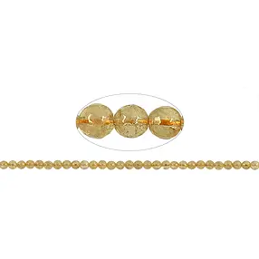 Rang de colliers boules, citrine (chauffée) à facettes, 06mm | Marco Schreier