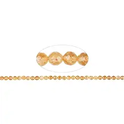 140530106022 String Beads, Citrine (heated) A faceted, 06mm (38cm) | Marco Schreier