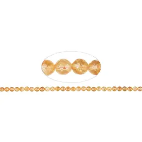 String Beads, Citrine (heated) A faceted, 06mm (38cm) | Marco Schreier