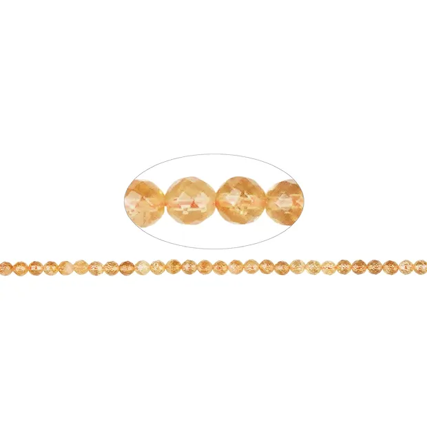 String Beads, Citrine (heated) A faceted, 06mm (38cm) | Marco Schreier