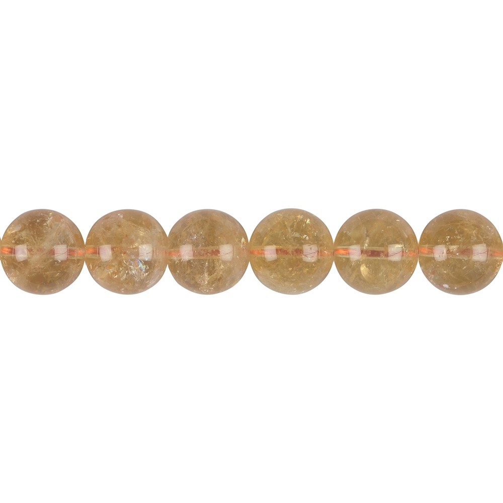 Strang Kugeln, Citrin (gebr.), 11 – 12mm | GH Edelsteine, Heilsteine & Schmuck