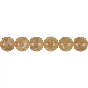 Rang de collier boules, citrine (chauffée), 11 - 12mm | Marco Schreier