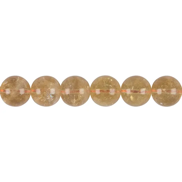 Rang de collier boules, citrine (chauffée), 11 - 12mm | Marco Schreier