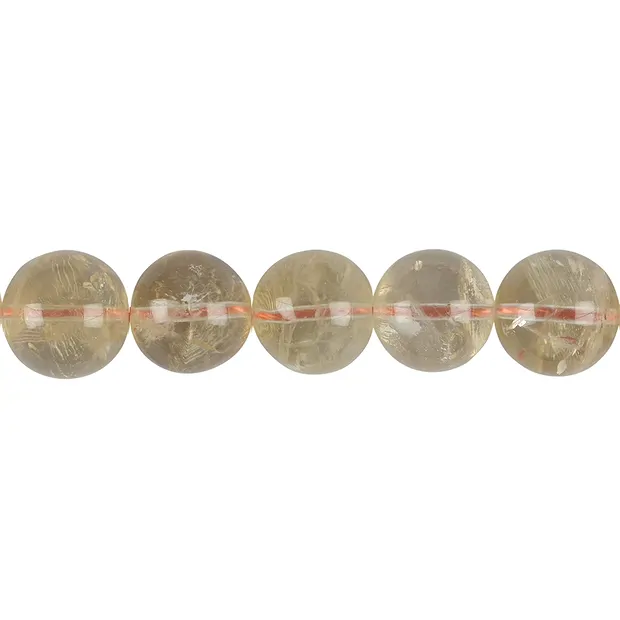 Strang Kugeln, Citrin (gebr.), 13 – 14mm | GH Edelsteine, Heilsteine & Schmuck