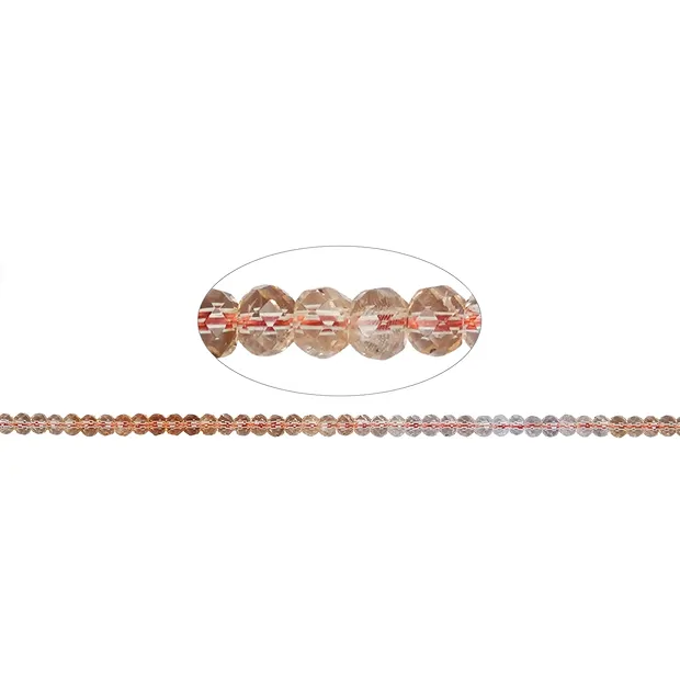 Collar de botones, Citrino (calentado), facetado, 03 x 05mm | Marco Schreier