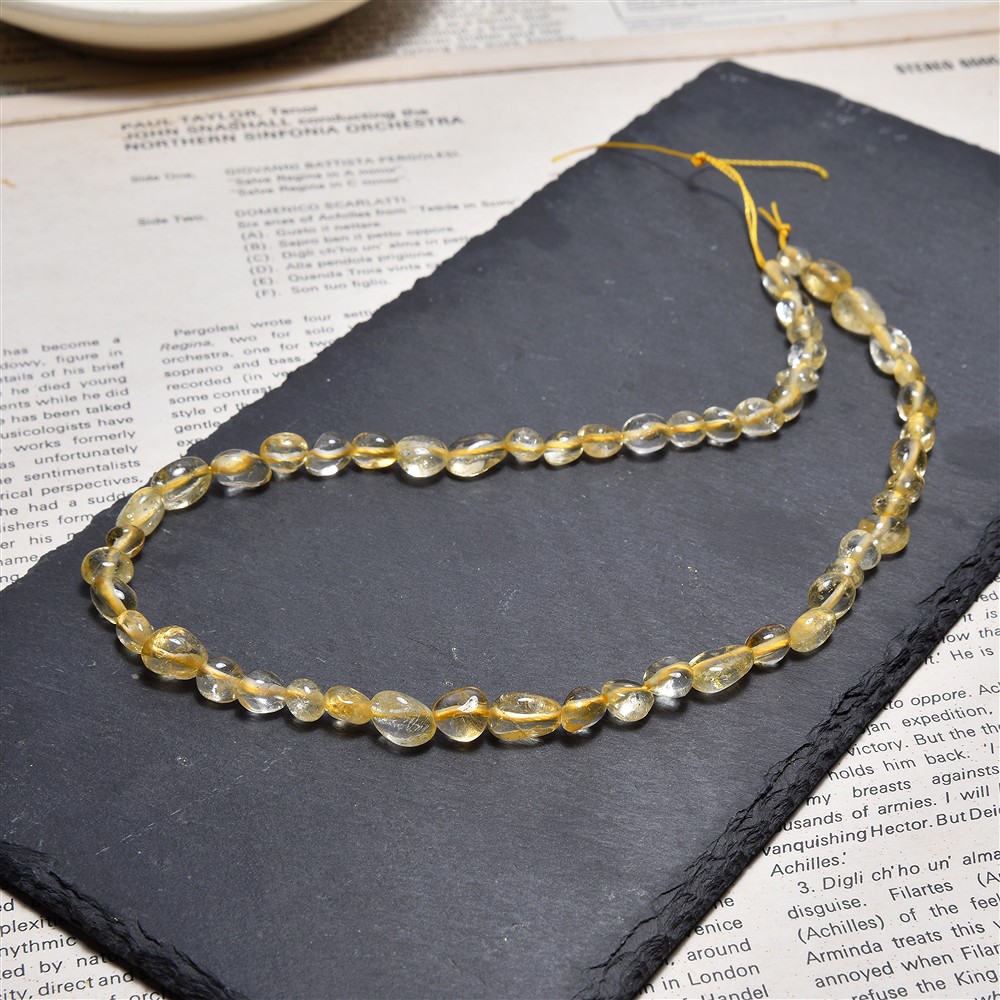 Filo di scheggia, Citrino (bruciato), 05-10 x 05-08 mm | Marco Schreier