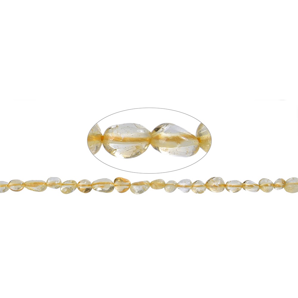 Filo di scheggia, Citrino (bruciato), 05-10 x 05-08 mm | Marco Schreier