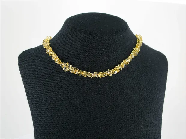 Rang de colliers, Nugget, citrine (chauffée), à facettes, 03-05 x 05-10mm | Marco Schreier