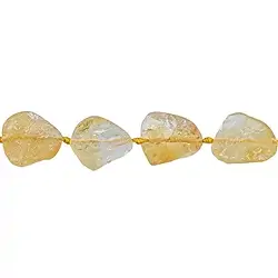 140530706502 Rang de colliers Nuggets, citrine (chauffée), brut, 15-20 x 10-15mm | Marco Schreier