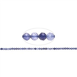 140550104821 String Beads, Iolite, faceted, 03mm (38cm) | wholesaler gems & healing stones