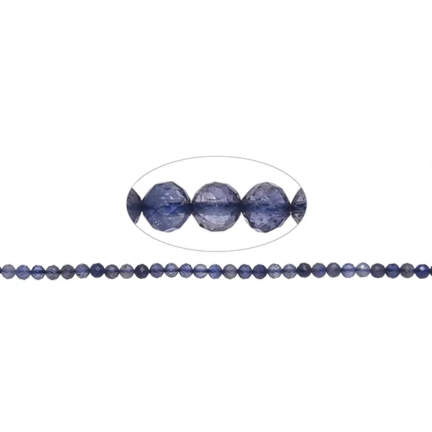 Strang Kugeln, Iolith, facettiert, 05mm | GH Edelsteine, Heilsteine & Schmuck