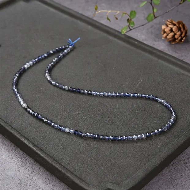 Strang Kugeln, Iolith, facettiert, 03,5mm | GH Edelsteine, Heilsteine & Schmuck