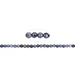 140550111921 Rang de colliers boules, Iolite, à facettes, 03,5mm | Marco Schreier
