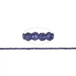 140550300521 Strang Button, Iolith, facettiert, 02 x 04mm | Edelsteine, Heilsteine & Schmuck