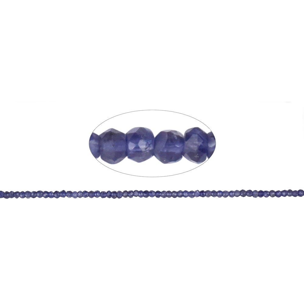 Filo di bottoni, iolite, sfaccettato, 02 x 04 mm | Marco Schreier