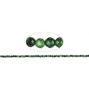 String Beads, Chrome Diopside, faceted, 04mm (39cm) | Marco Schreier