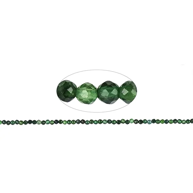 Filo di perline, Diopside di cromo, sfaccettato, 04mm (39cm) | Marco Schreier