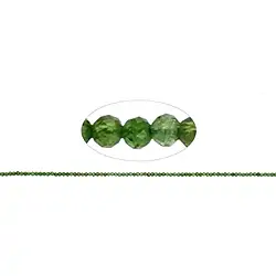 140610110020 Rang de colliers boules, Chromdiopside, facetté, 02mm (39cm) | Marco Schreier