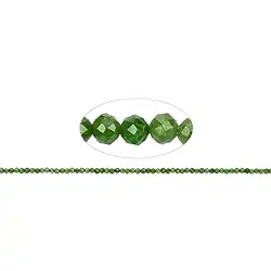 140610111220 String Beads, Chrome Diopside, faceted, 03mm (39cm) | Marco Schreier