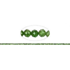 Strang Kugeln, Chromdiopsid, facettiert, 03mm (39cm) | Marco Schreier