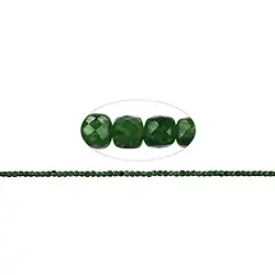 140610208422 Strang Würfel, Chromdiopsid, facettiert, 04 x 04 x 04mm (39cm) | Marco Schreier