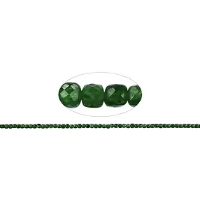 Stringed beads, Chrome Diopside, 04mm, faceted (39cm) | Marco Schreier