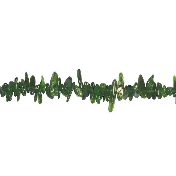 strand nuggets tooth , Chrome Diopside, 03-05 x 10-20mm (38cm) | Marco Schreier