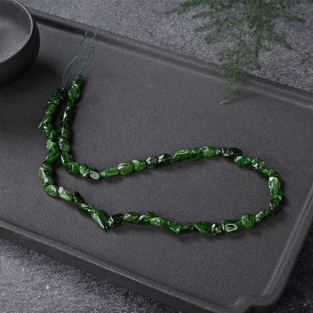 Cordón redondeado de Diópsido de cromo, 05-10 x 05-08mm | Marco Schreier