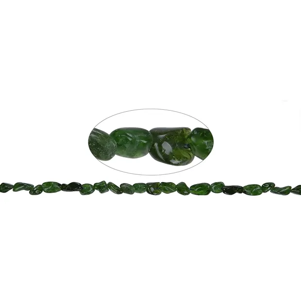 Strand splinter roundish, Chrome Diopside, 05-10 x 05-08mm | Marco Schreier