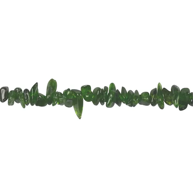Astilla de filamento, Diópsido de cromo, 02-05 x 05-10mm (39cm) | Marco Schreier