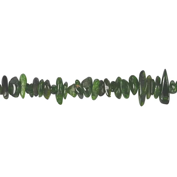 Rang de colliers éclats/nuggets, Chromdiopside, 05-07 x 10-20mm | Marco Schreier